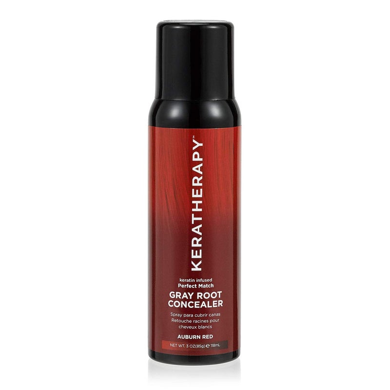 Keratherapy Keratin Infused Perfect Match Gray Root Concealer Spray, Auburn Red, 3 oz, 118 ml - Root Cover Up Spray to Hide Gray Roots - Keratin Therapy Hair Darkening & Temporary Scalp Concealer - Image 1